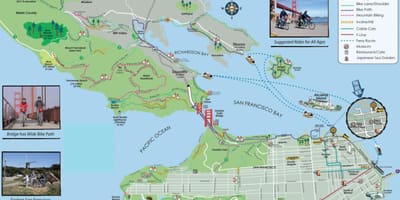 Žemėlapis San Francisko nuoma kelionė