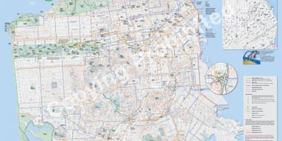 Žemėlapis San Francisko dviračių