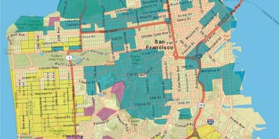 Žemėlapis San Francisko gis