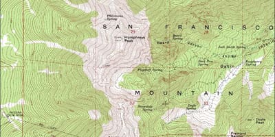 Žemėlapis San Francisko kontūras
