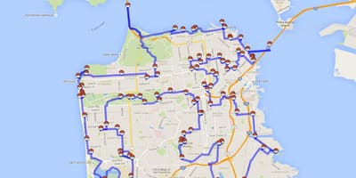 Žemėlapis San Francisko pokemon