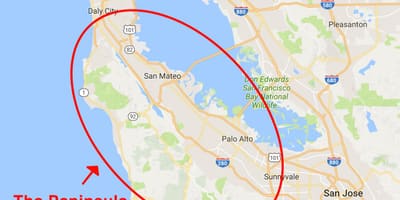 Žemėlapis San Francisko pusiasalio 