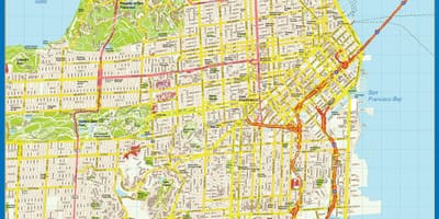Žemėlapis San Francisko sienos