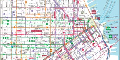 San Francisko viešojo transporto žemėlapis