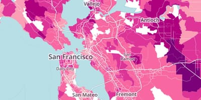 Žemėlapis bay area nekilnojamojo turto