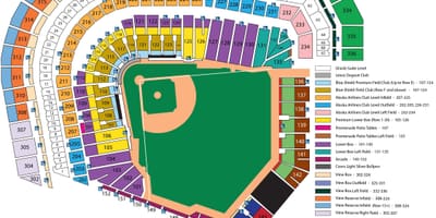 San Francisco giants sėdynės žemėlapyje