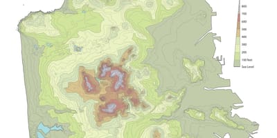 San Francisko topografinis žemėlapis