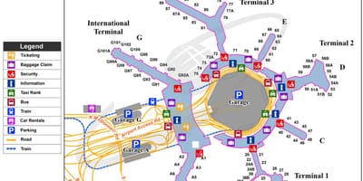 OFS tarptautinis oro uostas map