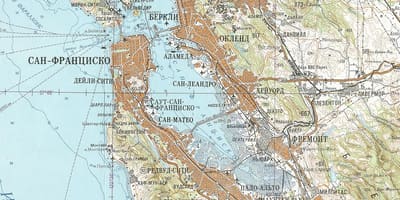 Žemėlapis sovietų San Francisco