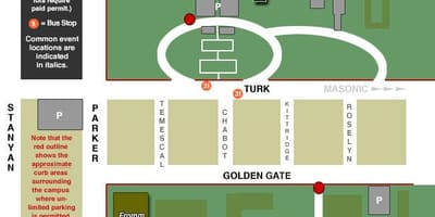 Universiteto San Franciske žemėlapyje