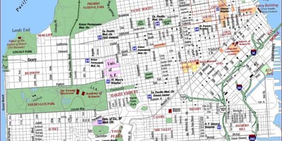 San Francisko va medicinos centras map